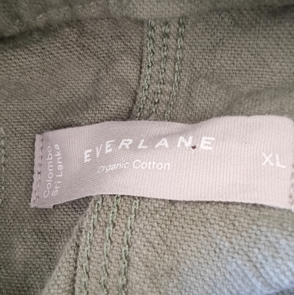Everlane Unisex The Canvas Organic Cotton Parka Coat Green X-Large Boho - Picture 13 of 13
